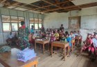 Yonif 734/SNS Mengajar di Tarup, Bangkitkan Semangat Belajar Anak Papua