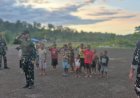 Satgas Yonif 407/PK Tanamkan Disiplin Anak Perbatasan Lewat Latihan PBB